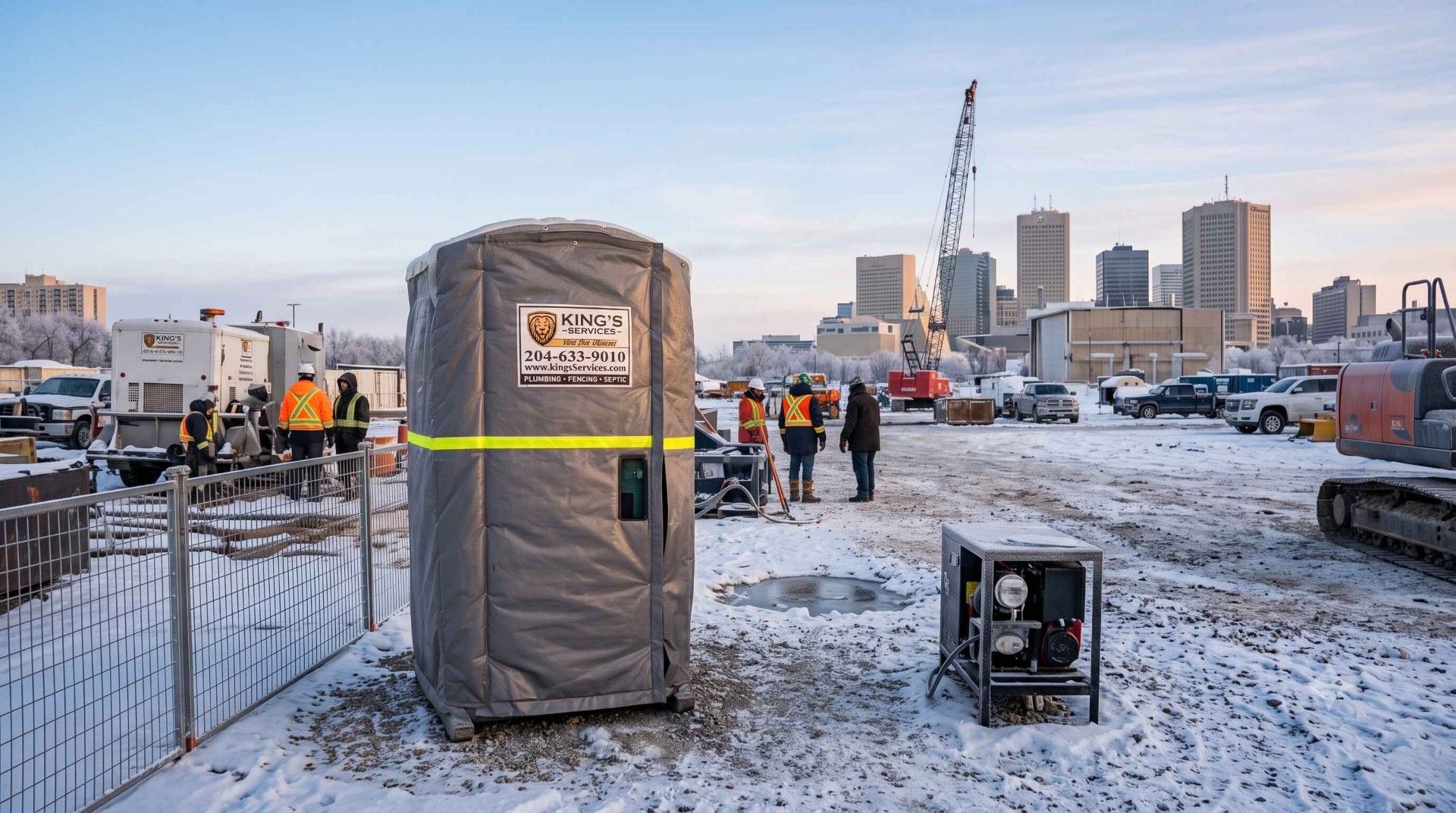 heated porta potty with parka